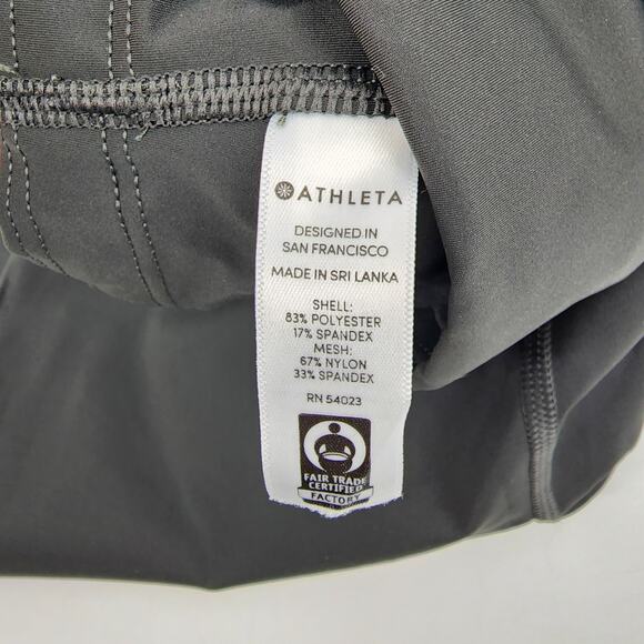 Athleta Green Cropped 7/8 Length Workout Gym Stretch Leggings Size Medium - Picture 2 of 4